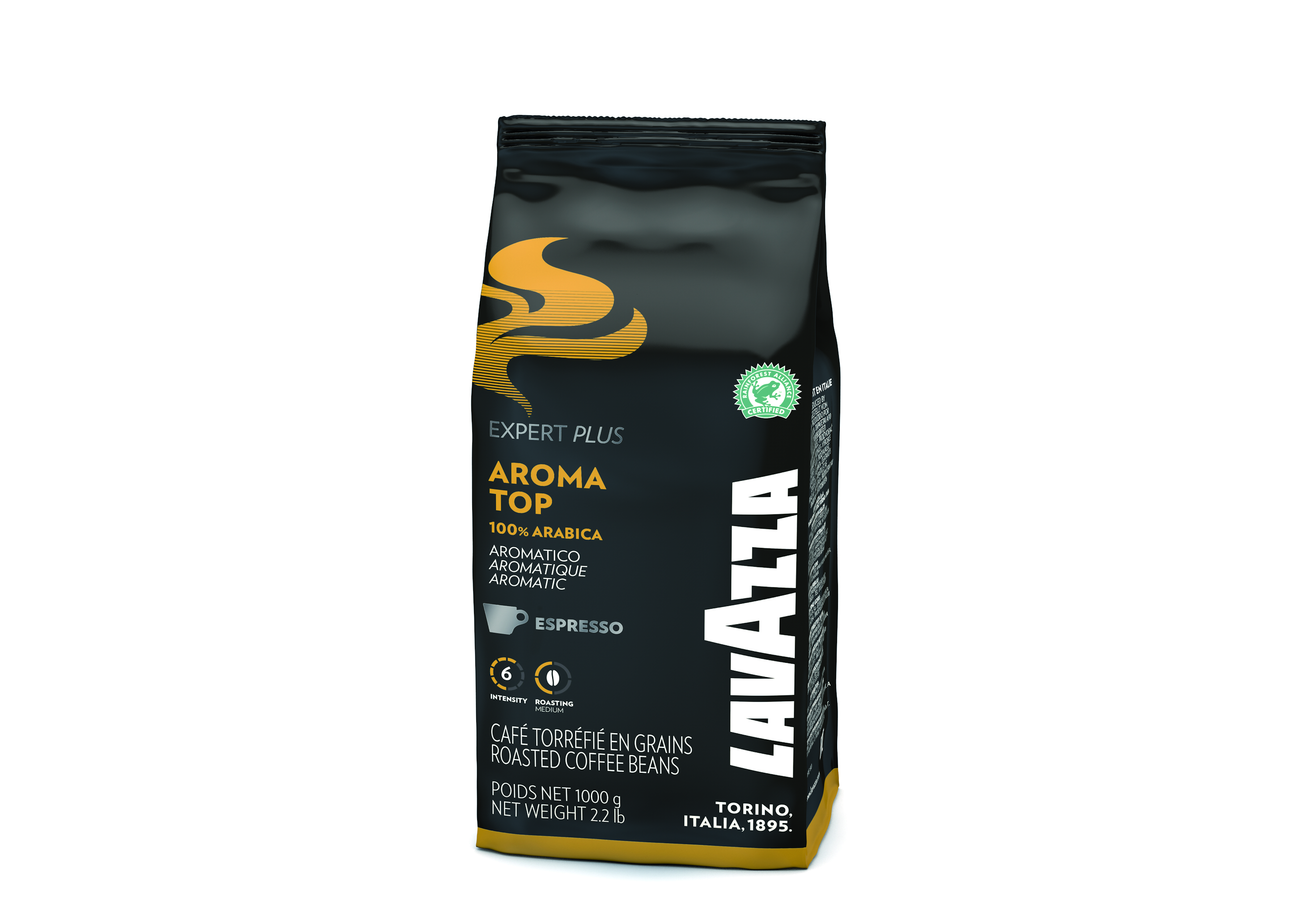 Café Lavazza Grain AROMA TOP - 1kg - RainForest 100% Arabica